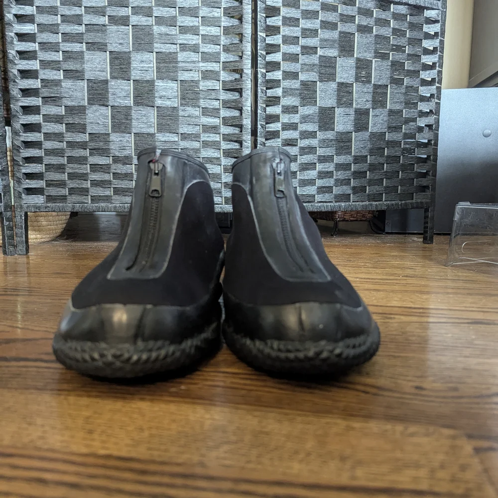 ACTON Black Rain Snow Boots Elastic Panels Waterproof Shoes Flannel Lined 10